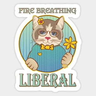 Liberal Cat Sticker